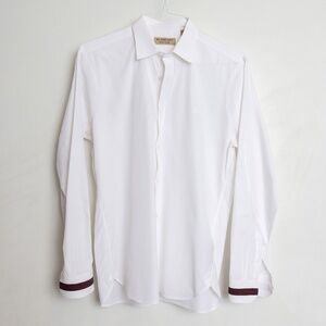 Burberry Men's Large White Button up Shirt